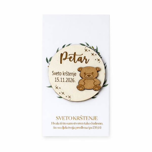 Drveni magnet s medom