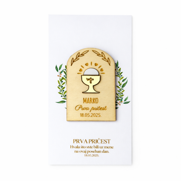 Drveni magnet s kaležom