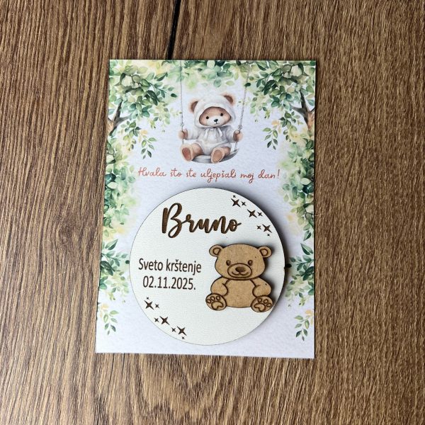 Drveni magnet s medom